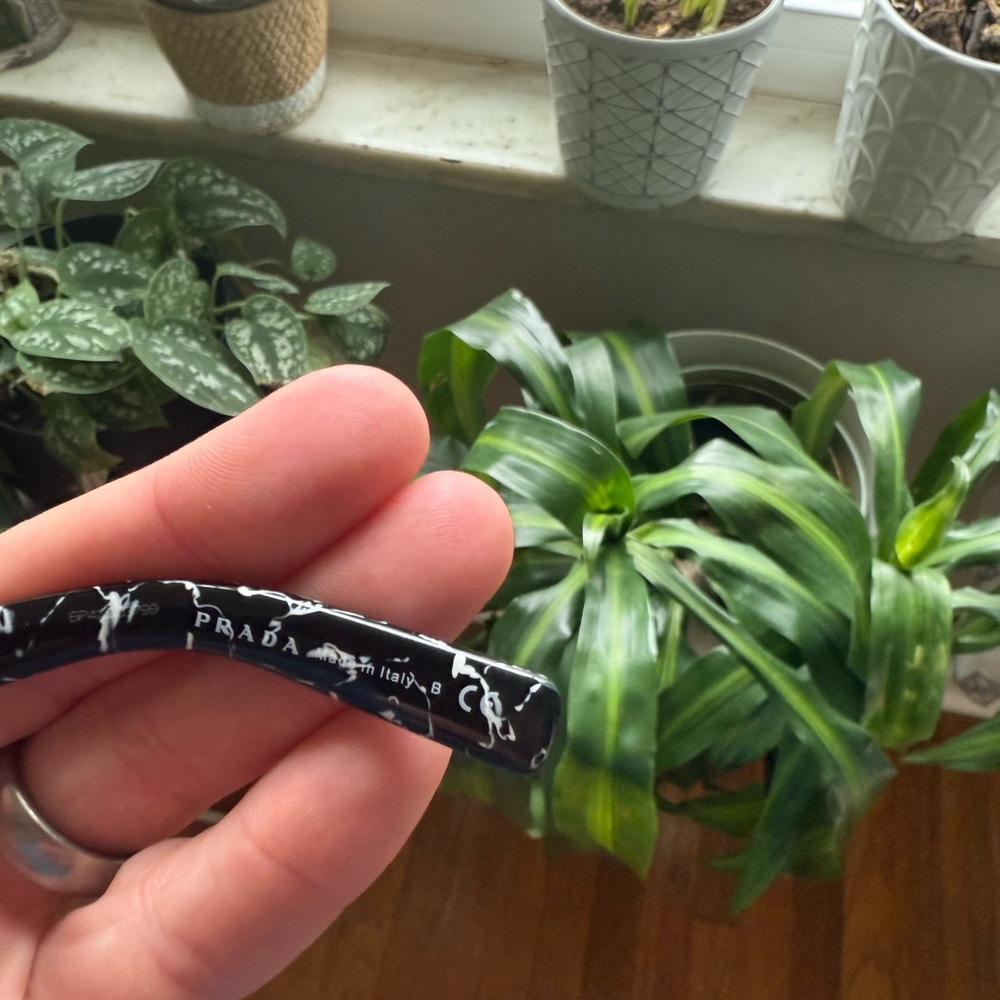 Prada Black Rectangular Sunglasses - image 8